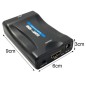 Convertisseur avec cable USB-12V 1080P Scart Péritel vers HDMI Adaptateur de Signal CRT TV, VHS VCR, DVD Support NTSC PAL Convertisseur avec cable USB-12V 1080P Scart Péritel vers HDMI Adaptateur de Signal CRT TV, VHS VCR, DVD Support NTSC PAL