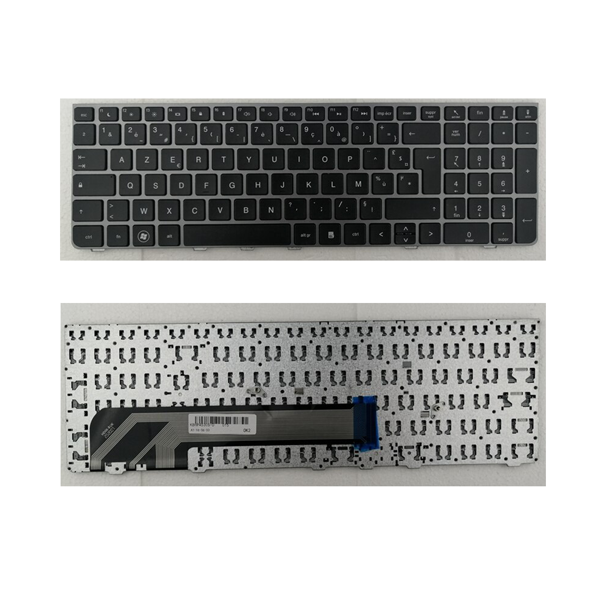 Clavier Français Azerty pour HP ProBook 4530s 646300-051 - Cadre Inclus