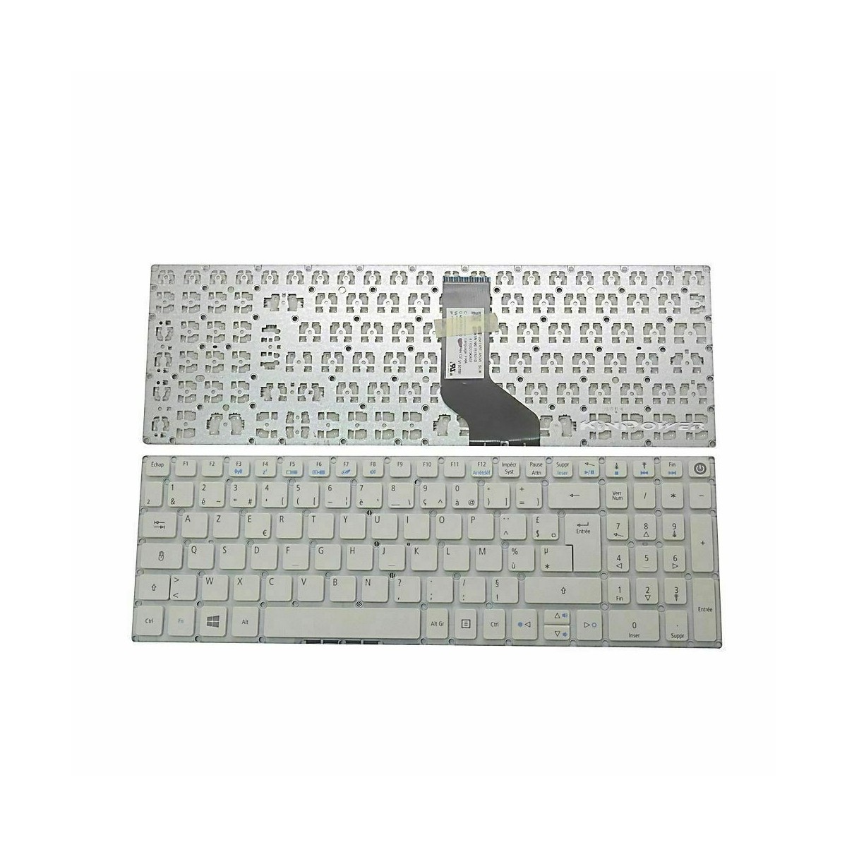 Clavier Français pour Acer Aspire E5-752 NKI151700J Blanc Clavier Français pour Acer Aspire E5-752 NKI151700J Blanc