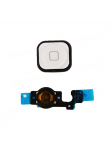 BOUTON HOME COMPLET AVEC NAPPE FLEX ET MEMBRANE IPHONE 5C BLANC