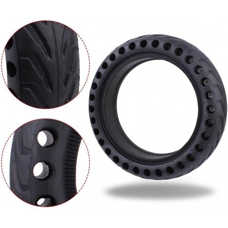 2 Pneus pour Xiaomi Trottinette M365, M365 Pro, Roue Anti Crevaison Anti dérapant Increvable 8,5 Pouces + 2 démontes pneus