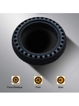 2 Pneus pour Xiaomi Trottinette M365, M365 Pro, Roue Anti Crevaison Anti dérapant Increvable 8,5 Pouces + 2 démontes pneus