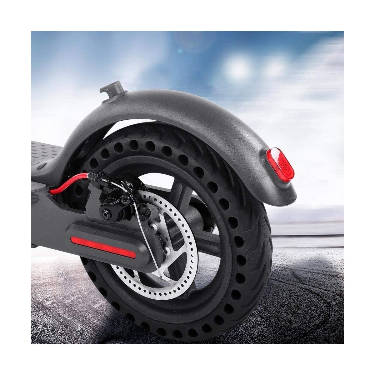 2 Pneus pour Xiaomi Trottinette M365, M365 Pro, Roue Anti Crevaison Anti dérapant Increvable 8,5 Pouces + 2 démontes pneus