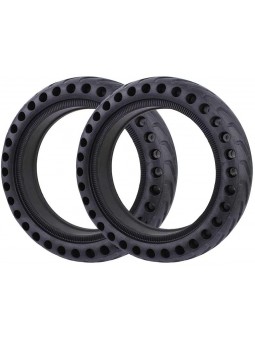2 Pneus pour Xiaomi Trottinette M365, M365 Pro, Roue Anti Crevaison Anti dérapant Increvable 8,5 Pouces + 2 démontes pneus