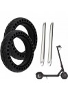 2 Pneus pour Xiaomi Trottinette M365, M365 Pro, Roue Anti Crevaison Anti dérapant Increvable 8,5 Pouces + 2 démontes pneus