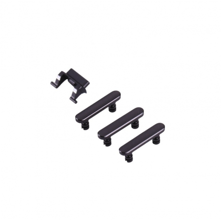 LOT DE BOUTONS (POWER, VIBREUR, VOLUME) NOIR POUR IPHONE 8 PLUS