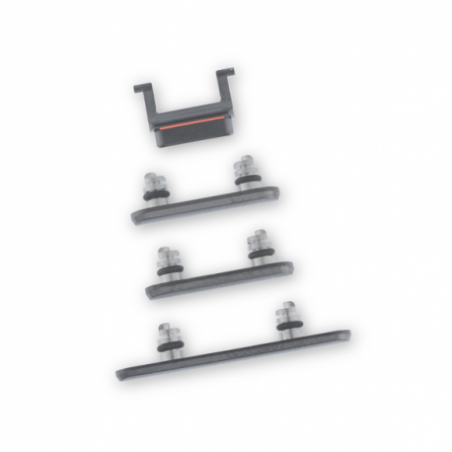 LOT DE BOUTONS (POWER, VIBREUR, VOLUME) Noir POUR IPHONE X