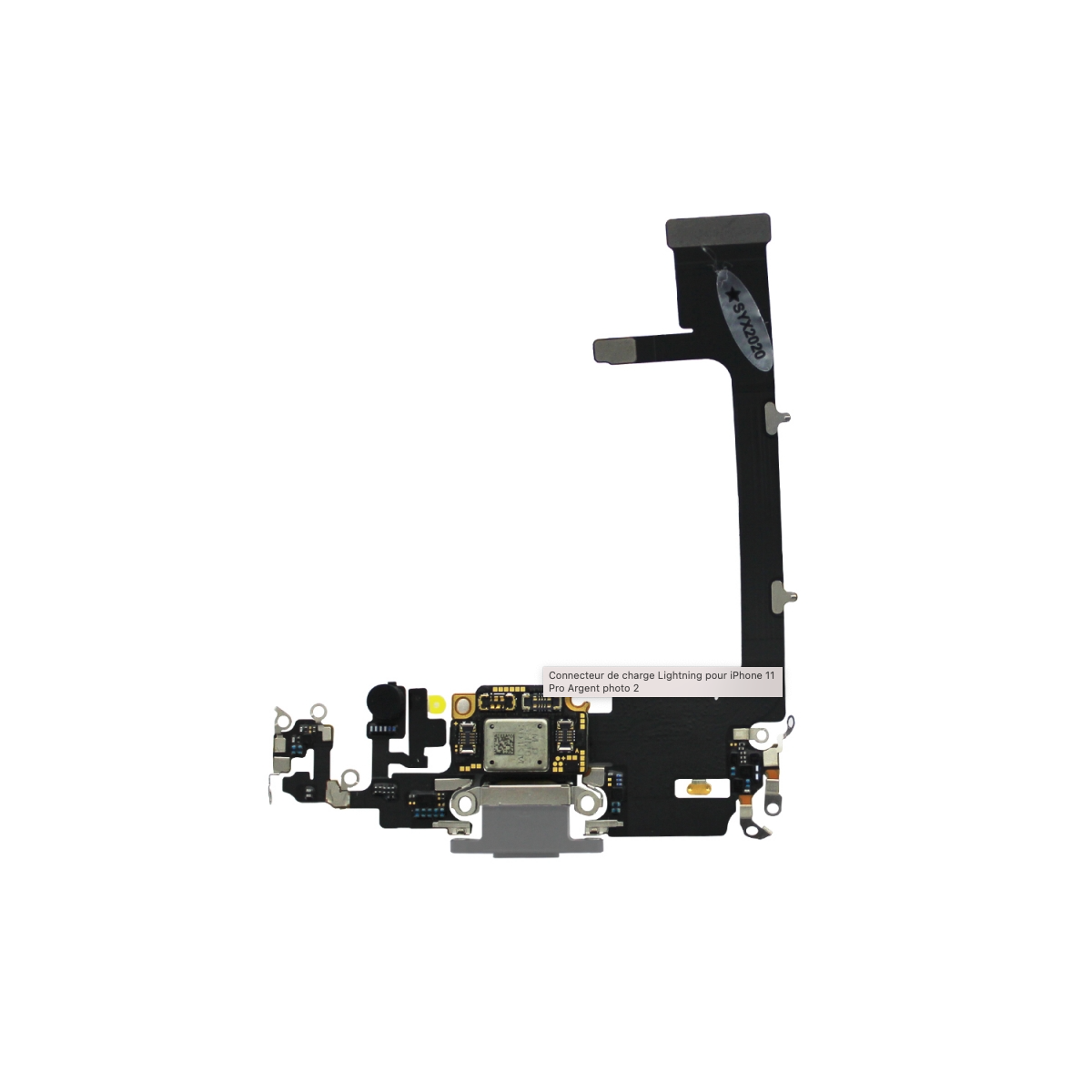 Nappe connecteur port de charge charging flex pour iPhone 11 Pro Argent Nappe connecteur port de charge charging flex pour iPhone 11 Pro Argent