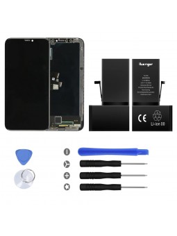 KIT DE RÉPARATION POUR IPHONE X/10 ÉCRAN RETINA VITRE TACTILE SUR CHASSIS TFT + BATTERIE + OUTILS