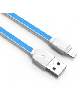 Câble Slim LDNIO XS-07AI Bleu 1m compatible iPhone 5/6/7/7Pus/8/8 Plus/X/6s