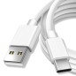 Câble USB Type-C Chargeur pour Samsung Galaxy Blanc Câble USB Type-C Chargeur pour Samsung Galaxy Blanc