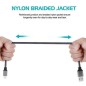 Pack de 2 Câble pour iPhone Chargeur 2m Cable en Nylon Tressé avec Connecteur en Aluminium pour iPhone X 8 7 6 Pack de 2 Câble pour iPhone Chargeur 2m Cable en Nylon Tressé avec Connecteur en Aluminium pour iPhone X 8 7 6