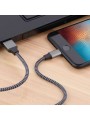 Pack de 2 Câble pour iPhone Chargeur 2m Cable en Nylon Tressé avec Connecteur en Aluminium pour iPhone X 8 7 6