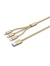 Câble 3 en 1 (Lighting+Micro-USB+Micro-USB) LDNIO LC85 Or 1,2m
