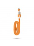 Câble chargeur plat 1m Micro usb Orange