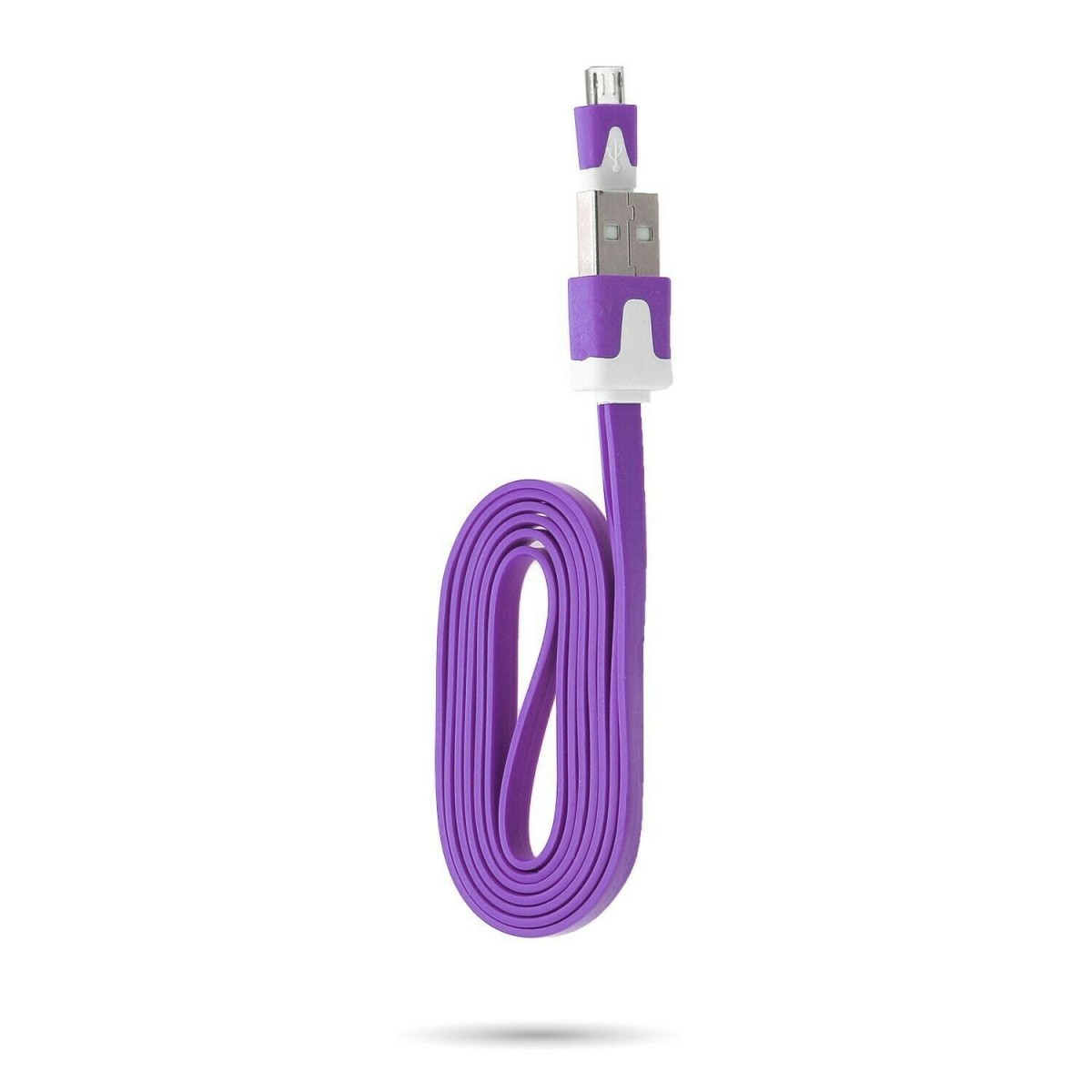 Câble chargeur plat 1m Micro usb Violet