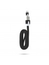 Câble chargeur plat 1m Micro usb Noir