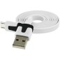 Câble chargeur plat 1m Micro usb Blanc Câble chargeur plat 1m Micro usb Blanc
