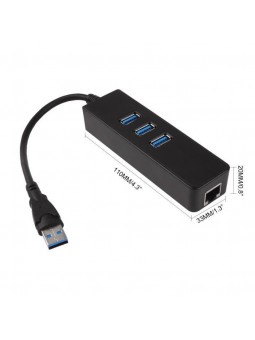 Adaptateur Ethernet RJ45 3 ports USB 3.0 Hub réseau câblé