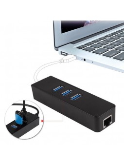 Adaptateur Ethernet RJ45 3 ports USB3.0 Hub réseau câblé