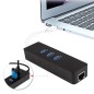 Adaptateur Ethernet RJ45 3 ports USB 3.0 Hub réseau câblé Adaptateur Ethernet RJ45 3 ports USB 3.0 Hub réseau câblé