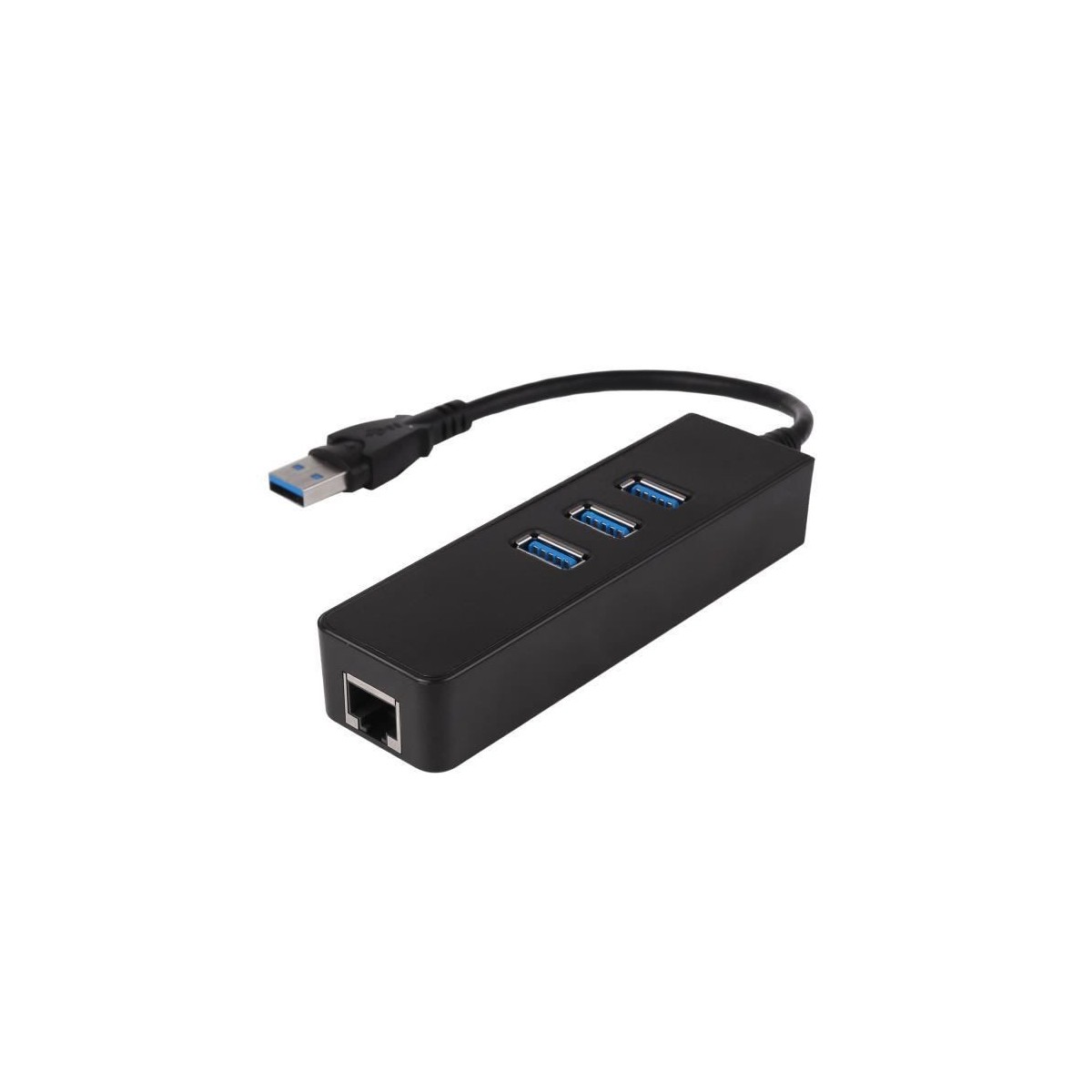 Adaptateur Ethernet RJ45 3 ports USB 3.0 Hub réseau câblé Adaptateur Ethernet RJ45 3 ports USB 3.0 Hub réseau câblé