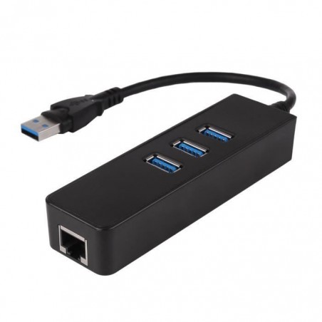 Adaptateur Ethernet RJ45 3 ports USB3.0 Hub réseau câblé