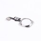 BOUTON HOME + NAPPE POUR IPHONE 6 PLUS BLANC-ARGENT BOUTON HOME + NAPPE POUR IPHONE 6 PLUS BLANC-ARGENT