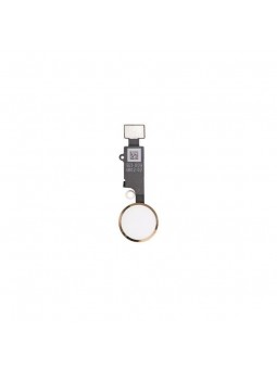 Bouton home fonctionnel (non factice) blanc-or compatible iPhone 7 Plus