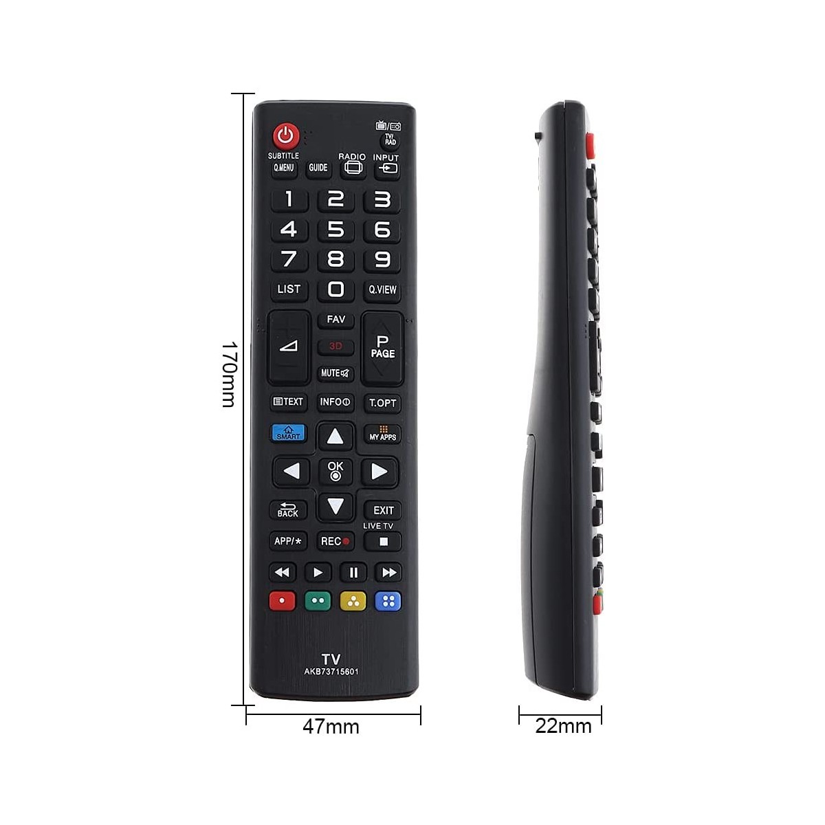 Télécommande compatible LG AKB73715601 pour Smart TV