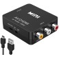 Adaptateur RCA vers HDMI, Adaptateur vidéo Mini AV vers HDMI compatible 1080P AV2HDMI Noir Adaptateur RCA vers HDMI, Adaptateur vidéo Mini AV vers HDMI compatible 1080P AV2HDMI Noir