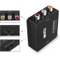 Adaptateur RCA vers HDMI, Adaptateur vidéo Mini AV vers HDMI compatible 1080P AV2HDMI Noir Adaptateur RCA vers HDMI, Adaptateur vidéo Mini AV vers HDMI compatible 1080P AV2HDMI Noir