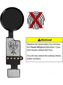 Bouton home fonctionnel (non factice) noir compatible iPhone 8 Plus