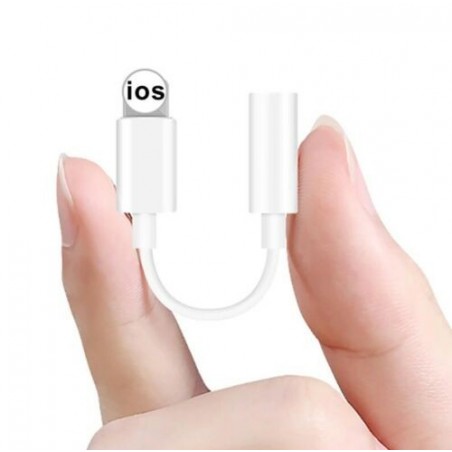 Adaptateur Jack 3,5mm Audio Écouteurs pour iPhone X XR Xs Xs Max 8 8+ 7+ Blanc