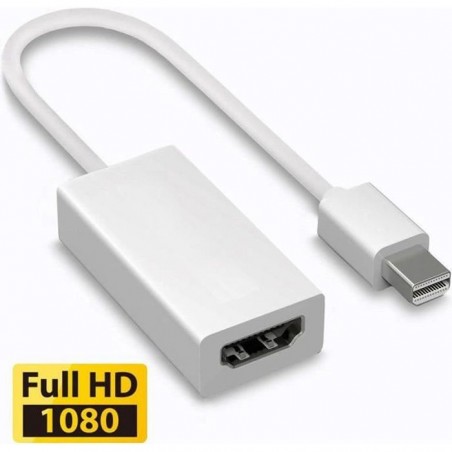 Câble adaptateur Mini Display Port DP vers HDMI pour Macbook Pro Air 1080P blanc
