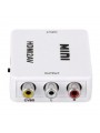 Adaptateur HDMI vers RCA vidéo audio adaptateur convertisseur HDMI2AV Blanc