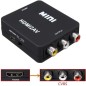 Adaptateur HDMI vers RCA Audio Video AV CVBS HD TV HDMI2AV Noir