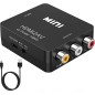 Adaptateur HDMI vers RCA Audio Video AV CVBS HD TV HDMI2AV Noir