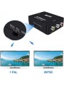 Adaptateur HDMI vers RCA Audio Video AV CVBS HD TV HDMI2AV Noir