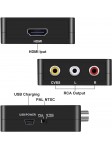 Adaptateur HDMI vers RCA Audio Video AV CVBS HD TV HDMI2AV Noir
