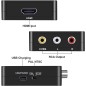 Adaptateur HDMI vers RCA Audio Video AV CVBS HD TV HDMI2AV Noir