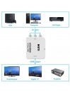 Adaptateur convertisseur RCA vers HDMI vidéo audio AV2HDMI Blanc
