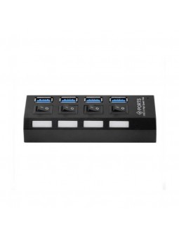 Hub Multiprise USB 3.0 avec 4 ports avec indicateur LED et interrupteurs individuels pour economiser l'énergie