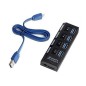 Hub Multiprise USB 3.0 avec 4 ports avec indicateur LED et interrupteurs individuels pour economiser l'énergie Hub Multiprise USB 3.0 avec 4 ports avec indicateur LED et interrupteurs individuels pour economiser l'énergie