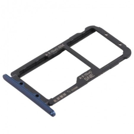 TIROIR SUPPORT CARTE DOUBLE SIM MICROSD DU HUAWEI MATE 20 LITE BLEU