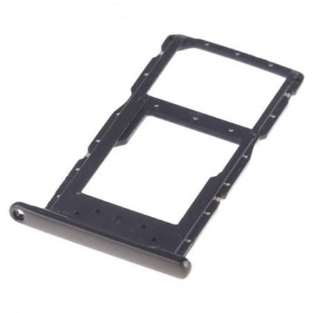 TIROIR SUPPORT CARTE DOUBLE SIM MICROSD DU HUAWEI P SMART 2019 NOIR