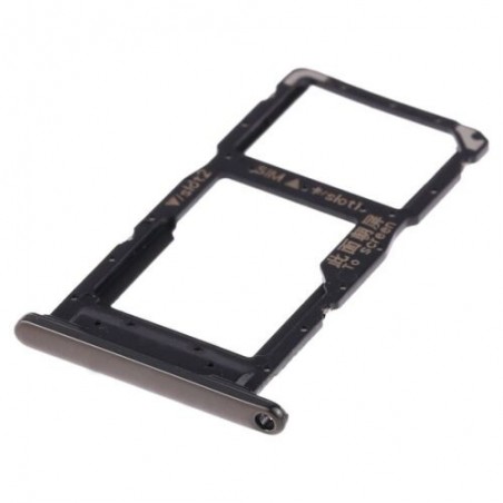TIROIR SUPPORT CARTE DOUBLE SIM MICROSD DU HUAWEI P SMART 2019 NOIR
