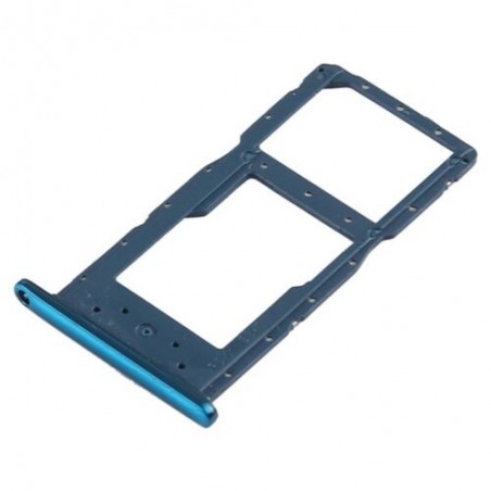 TIROIR SUPPORT CARTE DOUBLE SIM MICROSD DU HUAWEI P SMART 2019 BLEU