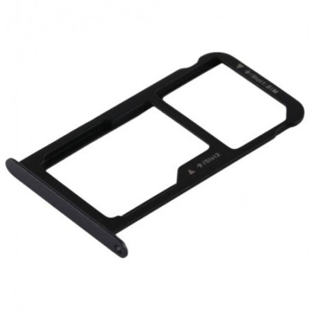 TIROIR SUPPORT CARTE DOUBLE SIM MICROSD DU HUAWEI P9 LITE NOIR