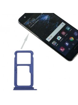 TIROIR SUPPORT CARTE DOUBLE SIM MICROSD DU HUAWEI P10 PLUS BLEU